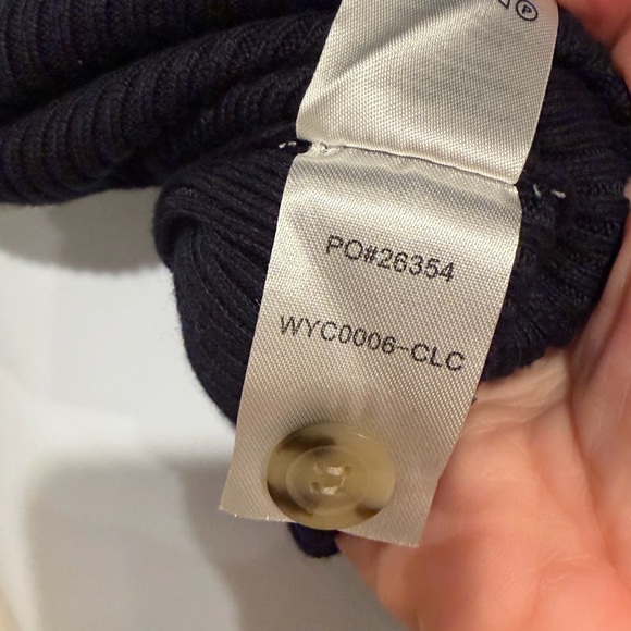 Faherty Cotton Cashmere Mikki Ribbed Henley Pullover Navy size Small - Picture 7 of 8